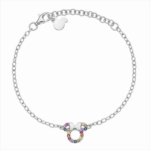 Disney sølvarmbånd AG0009B Minnie Multicolor Zirkoner