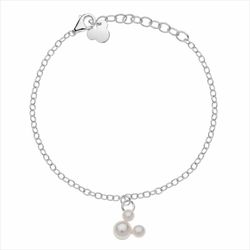 Pulsera Disney Plata AG0015B Mickey Perlas