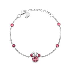 Pulsera Disney Plata AG0032B Minnie Piedras Rosa