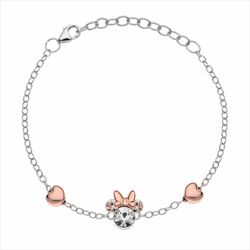 Pulsera Disney Plata Bicolor Rosa AG0005B Minnie Circonitas