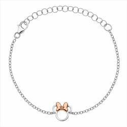 Pulsera Disney Plata Bicolor Rosa AG0006B2 Minnie