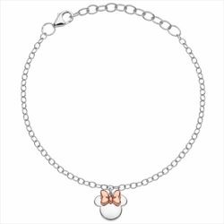 Pulsera Disney Plata Bicolor Rosa AG0007B1 Minnie
