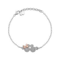 Bracciale Disney Argento Bicolore Rosa AG0010B3 Topolino&Minnie Zirconi