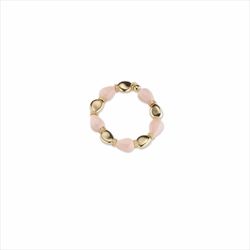 Pulsera Extensible Sovrani Bronce 5cm J11426 Chapado Con Pasta Coral Rosa