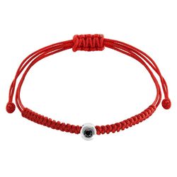 Pulsera Hilo Oro Blanco 18kts 7mm  1309224 Diamante Negro 0,30cts