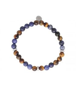 Liska Herren-Armband aus Stahl BALI069BR Sodalith Tigerauge
