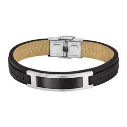 Pulsera Lotus Style Hombre LS1808-2/4 Piel Negro