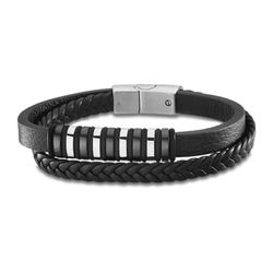 Pulsera Lotus Style Hombre LS2102-2/1 Piel Negra