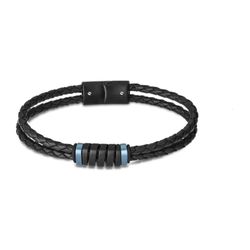 Pulsera Lotus Style Hombre LS2150-2/4  Piel Negra