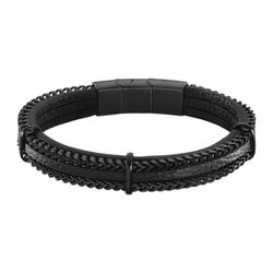 Pulsera Lotus Style Hombre LS2206-2/1 Piel Negro