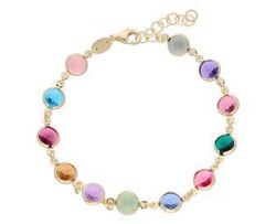 Pulsera Liska Plata Dorada LSW2256BR-D Cristales Multicolor