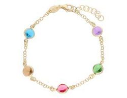 Pulsera Liska Plata Dorada LSW2257BR-D Cristales Multicolor
