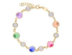 Pulsera Liska Plata Dorada LSW2260BR-D Cristales Multicolor