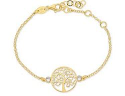Pulsera Liska Plata Dorada LSW4158BR-D Árbol Vida Cristales