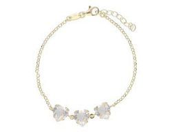 Pulsera Liska Plata Dorada LSW4356BR-D Cristales Corazones