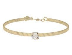 Pulsera Liska Plata Dorada LSW4380BR-D Cristal Blanco