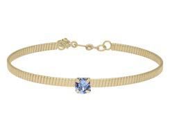 Pulsera Liska Plata Dorada LSW4380BR-DA Cristal Azul