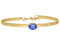 Pulsera Liska Plata Dorada LSW4381BR-SD Cristal Rectangular Azul