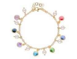 Pulsera Liska Plata Dorada LSW4395BR-D Cristales Multicolor Circonitas