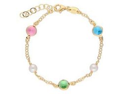 Pulsera Liska Plata Dorada LSW4396BR-D Cristales Multicolor Circonitas