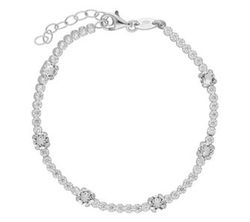 Pulsera Liska Plata Dorada LSW4400BR Cristales Blancos