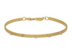 Pulsera Liska Plata Dorada LSW4409BR-D Cristales Blancos