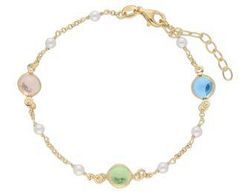 Pulsera Liska Plata Dorada LSW4438BR-D Cristales Multicolor Circonitas