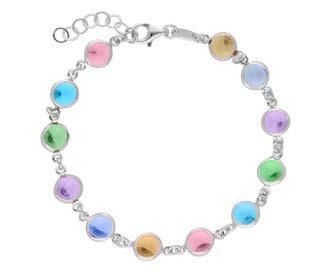 Pulsera Liska Plata LSW2256BR-B Cristales Multicolor