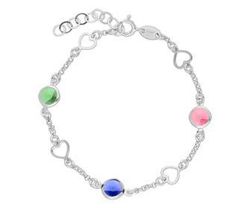 Pulsera Liska Plata LSW4217BR Cristales Multicolor Corazones