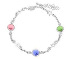 Pulsera Liska Plata LSW4218BR Cristales Multicolor Estrellas