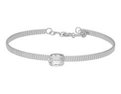 Pulsera Liska Plata LSW4381BR Cristal Rectangular Blanco