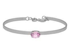 Pulsera Liska Plata LSW4381BR-L Cristal Rectangular Lila