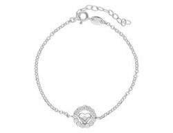 Pulsera Liska Plata LSW4397BR Corazón Cristales Blancos