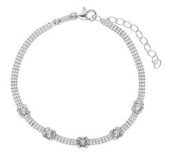 Pulsera Liska Plata LSW4401BR Cristales Blancos