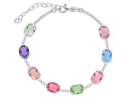 Pulsera Liska Plata LSW4437BR Cristales Multicolor