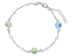 Pulsera Liska Plata LSW4438BR Cristales Multicolor Circonitas