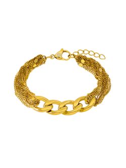 Pulsera Marea Acero Dorado C03103/AM Malla Eslabones Gruesos