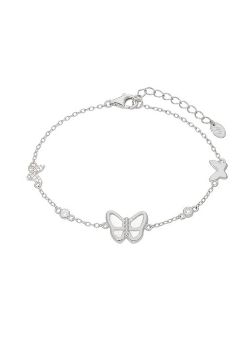 Marea Silver Bracelet D03503/BI Mother-of-Pearl Butterfly