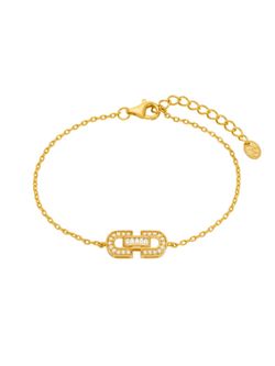 Pulsera Marea Plata Dorada D04103/AB Eslabón Circonitas