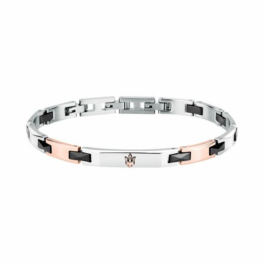 Maserati Men's Bracelet 18+3.5cm JM424ATZ50 Bicolor Steel Pink