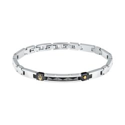 Pulsera Maserati Hombre 18,5+3cm JM224ATZ35 Acero Bicolor Negro