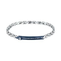 Pulsera Maserati Hombre 18,5+3cm JM224AVD40 Acero Bicolor Azul