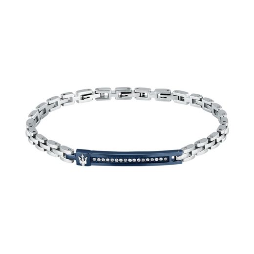 Bracelet Homme Maserati 18,5+3cm JM224AVD40 Acier Bicolore Bleu