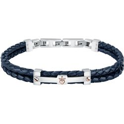 Pulsera Maserati Hombre Piel Azul JM422AVE10