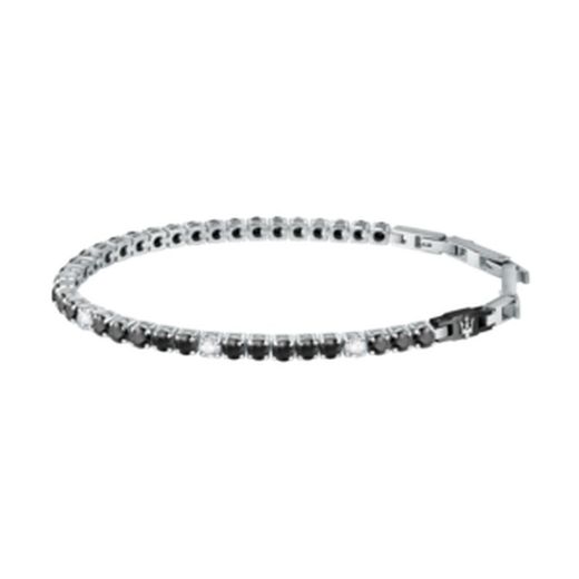 Maserati JM222AVC05 J BR bracelet. BLACK&WHITE CZ 22CM Bicolo