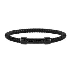 Pulsera Maserati JM416AIK20 J BR. LEATHER BLK+BLK PVD 215mm