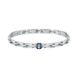 Pulsera Maserati JM420ATK03 BR SS+IP BLUE W/LOGO Acero