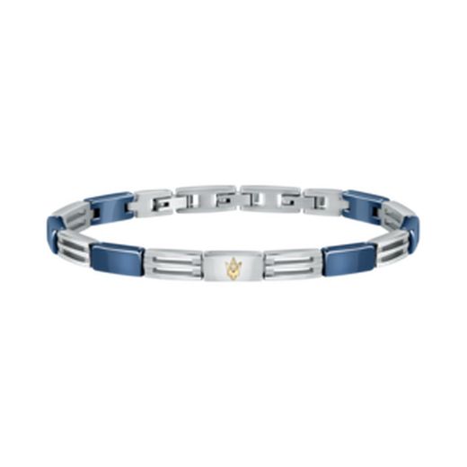 Bracelet Maserati JM421ATZ08 BR. CÉRAMIQUE BLEUE + YG PVD 22CM Bicolore