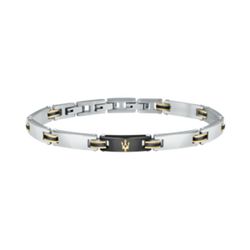 Pulsera Maserati JM421ATZ10 BR. BLK CERAMIC + YG/BLACK 22CM Multicolor