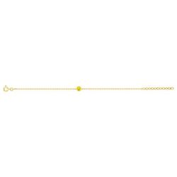 Pulsera Metal Chapado Oro Argyor MRM Infantil (CH)133797 Cara Sonriente Esmalte Amarillo